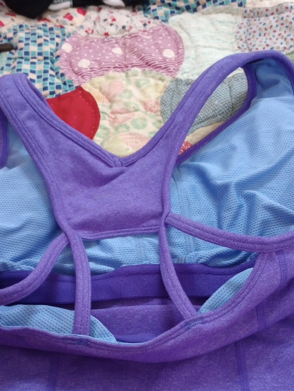 ATHLETA Performance purple workout top with shelf bra, size medium - Picture 7 of 7